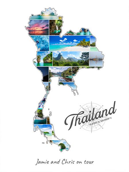 Collage Thaïlande rempli avec tes propres photos