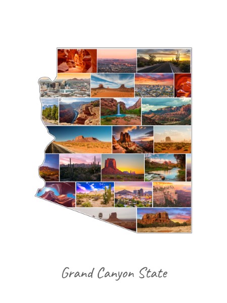 Collage Arizona rempli avec tes propres photos