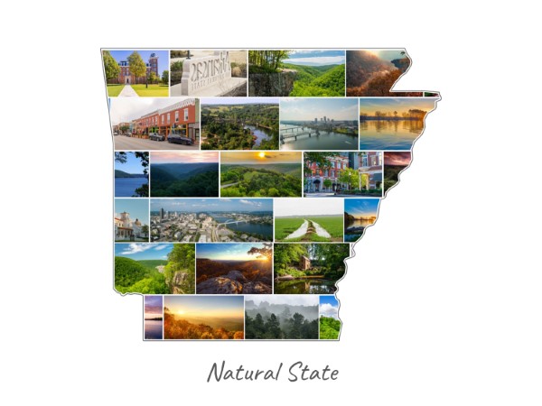 Collage Arkansas rempli avec tes propres photos