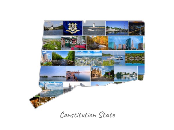 Collage Connecticut rempli avec tes propres photos