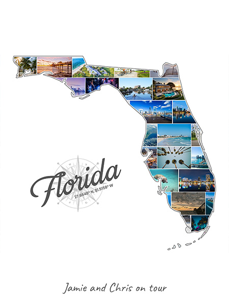 Collage Floride rempli avec tes propres photos