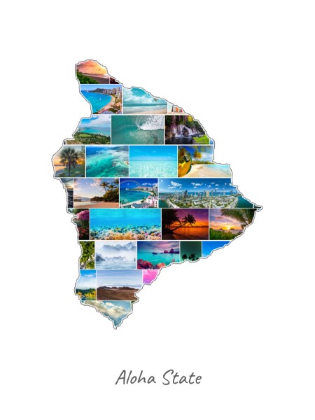 Collage Hawaii rempli avec tes propres photos