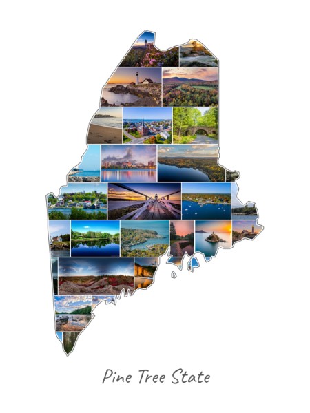 Collage Maine rempli avec tes propres photos