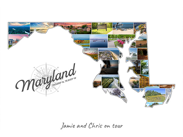 Collage Maryland rempli avec tes propres photos