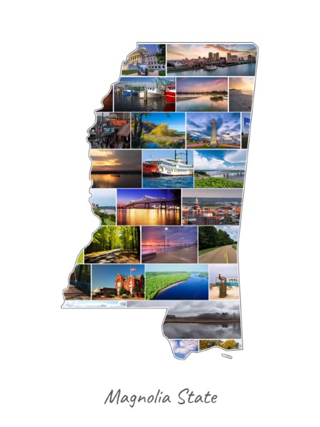 Collage Mississippi rempli avec tes propres photos