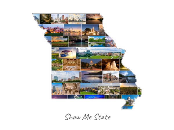 Collage Missouri rempli avec tes propres photos