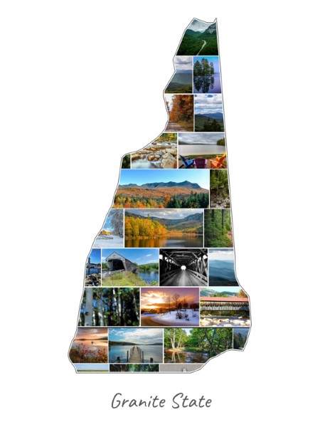 Collage New Hampshire rempli avec tes propres photos