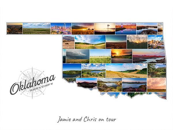 Collage Oklahoma rempli avec tes propres photos