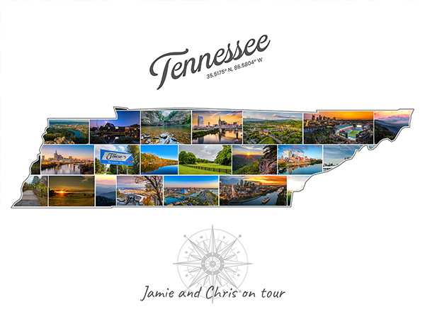Collage Tennessee rempli avec tes propres photos