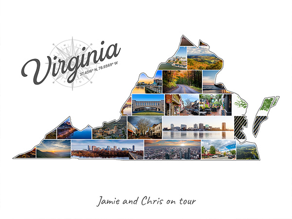 Collage Virginie rempli avec tes propres photos