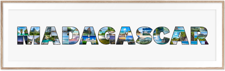 Un collage Madagascar en souvenir original de votre voyage