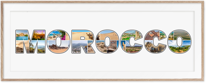 Un collage Maroc en souvenir original de votre voyage