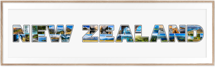 Un collage Nouvelle-Zélande en souvenir original de votre voyage