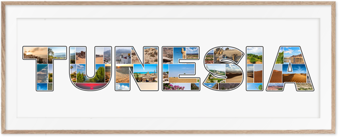 Un collage Tunisie en souvenir original de votre voyage
