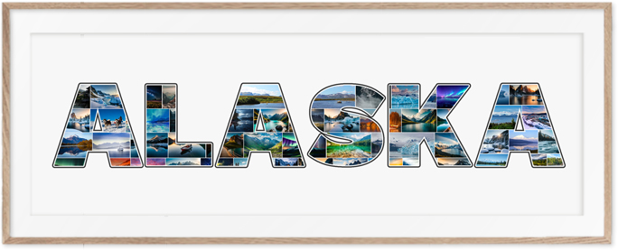 Un collage Alaska en souvenir original de votre voyage