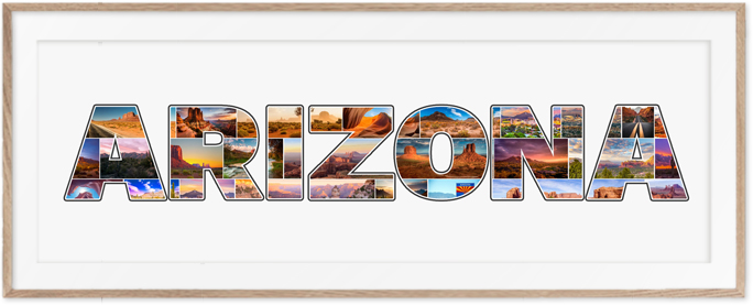 Un collage Arizona en souvenir original de votre voyage