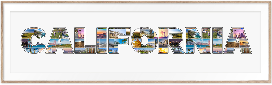 Un collage Californie en souvenir original de votre voyage