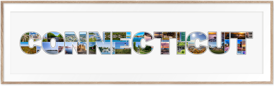 Un collage Connecticut en souvenir original de votre voyage