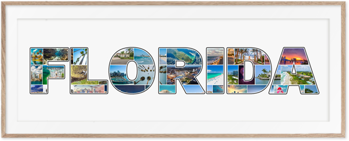 Un collage Floride en souvenir original de votre voyage