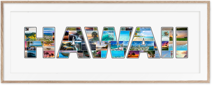Un collage Hawaii en souvenir original de votre voyage