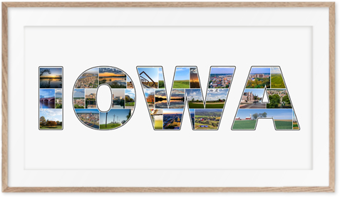 Un collage Iowa en souvenir original de votre voyage