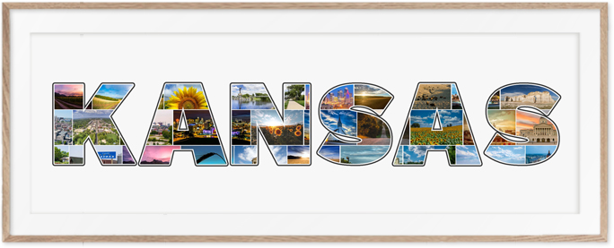 Un collage Kansas en souvenir original de votre voyage