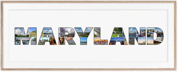 Un collage Maryland en souvenir original de votre voyage