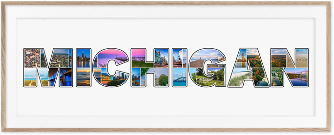 Un collage Michigan en souvenir original de votre voyage