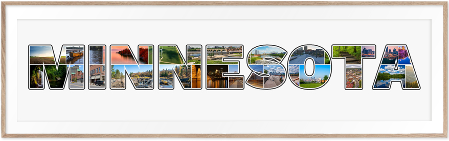 Un collage Minnesota en souvenir original de votre voyage