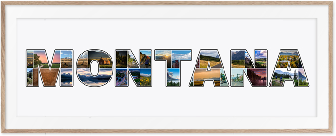 Un collage Montana en souvenir original de votre voyage