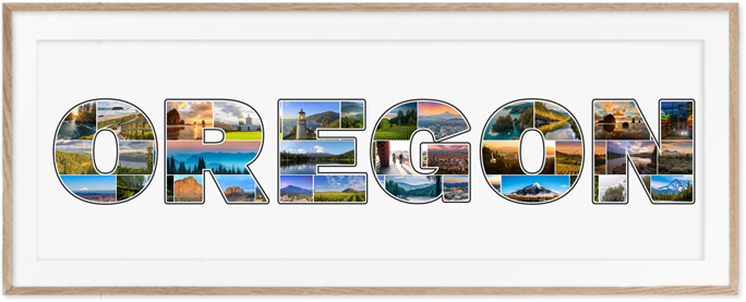 Un collage Oregon en souvenir original de votre voyage