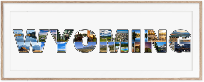 Un collage Wyoming en souvenir original de votre voyage