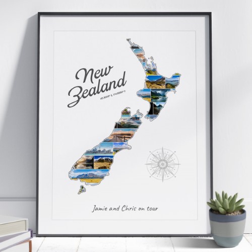 Le collage Nouvelle-Zélande peut être personnalisé
