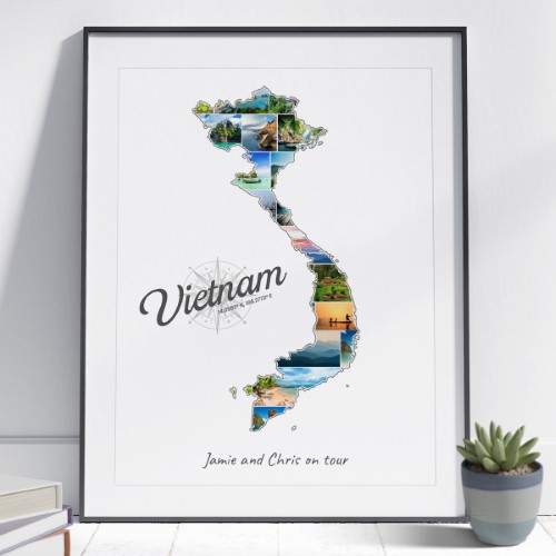 Le collage Viêt Nam peut être personnalisé